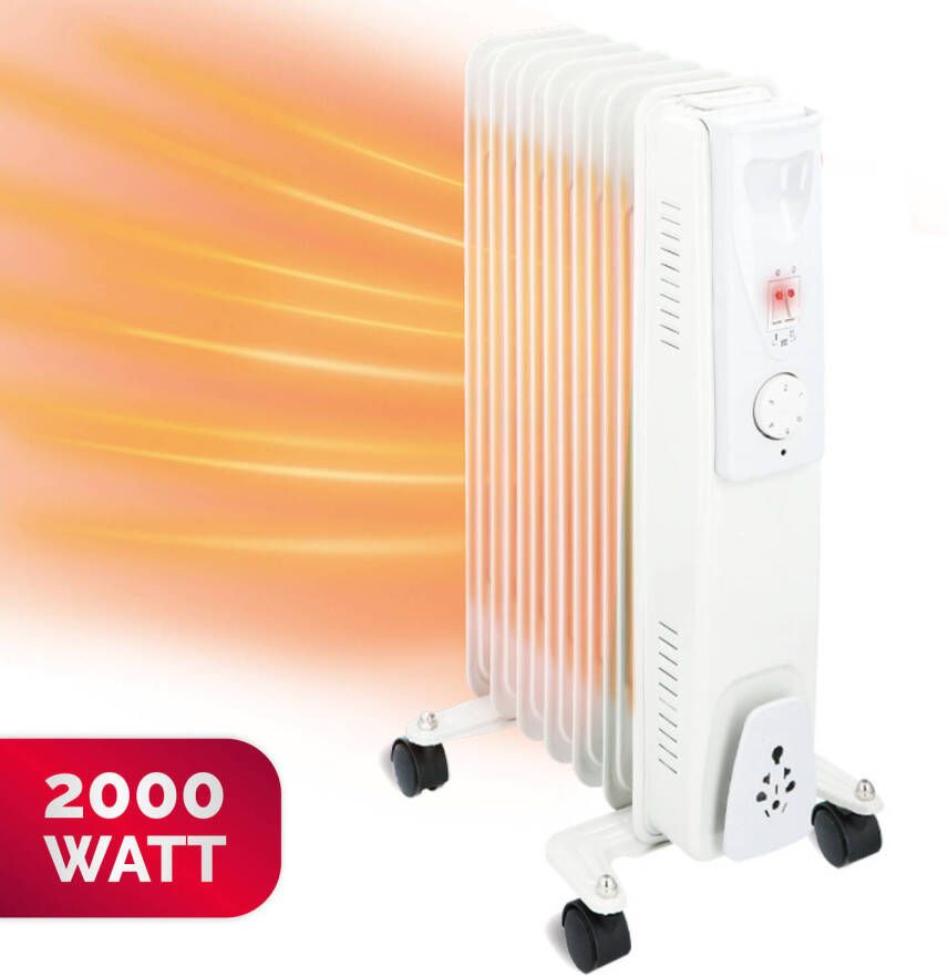 alpina Elektrische Olieradiator Yl a07s09 2000w Elektrische Kachel Instelbare Thermostaat Wit