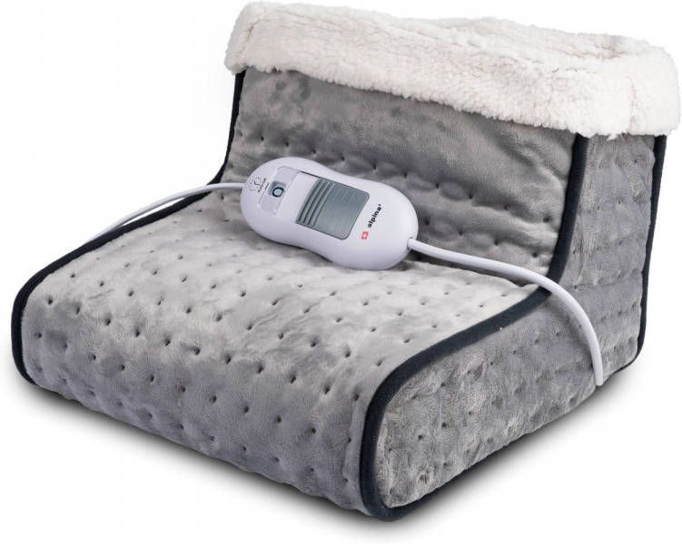 alpina Elektrische Voetenwarmer Elektrische Verwarming Uitneembare Binnenhoes 3 Warmtestanden Donkergrijs