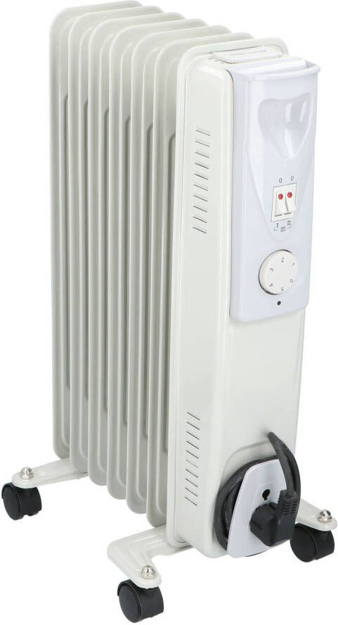 alpina Olieradiator Elektrische Bijverwarming Met Thermostaat 1500 Watt Wit