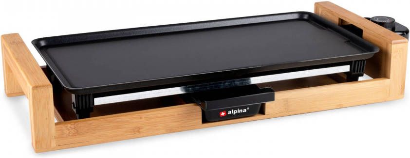 alpina Teppanyaki Bakplaat 2000w Elektrische Tafelgrill 43 X 22.5 Cm