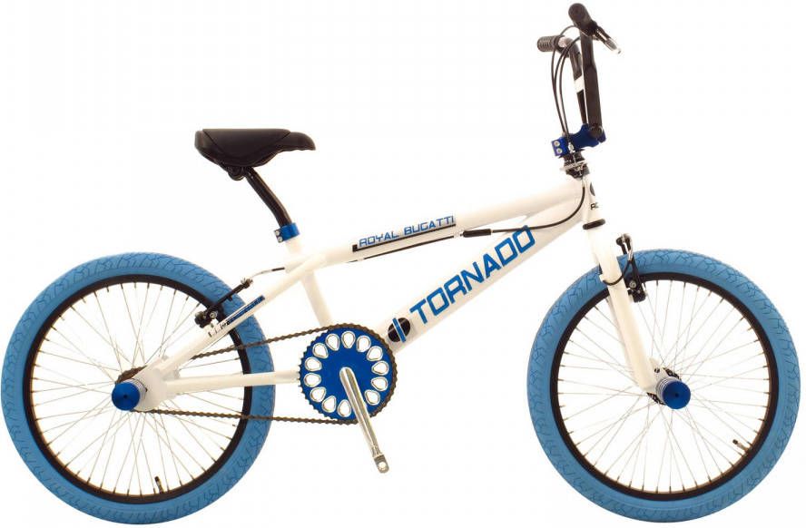 Bike Fun Tornado 20 Inch 55 Cm Junior V brake Wit/blauw - Fietskopen.shop