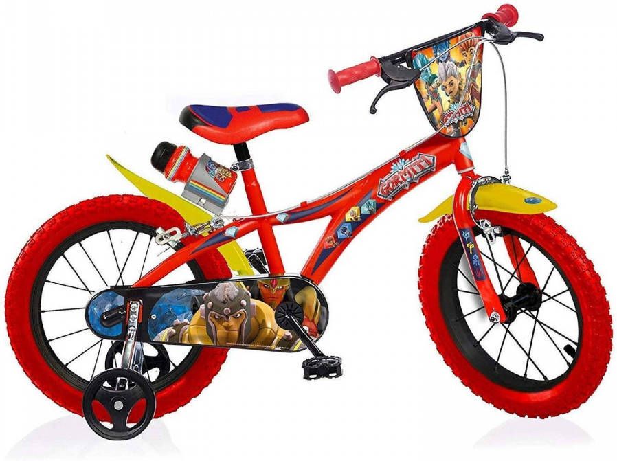 Dino Jongensfiets Gormiti 14 Inch 24 Cm Jongens Knijprem Rood