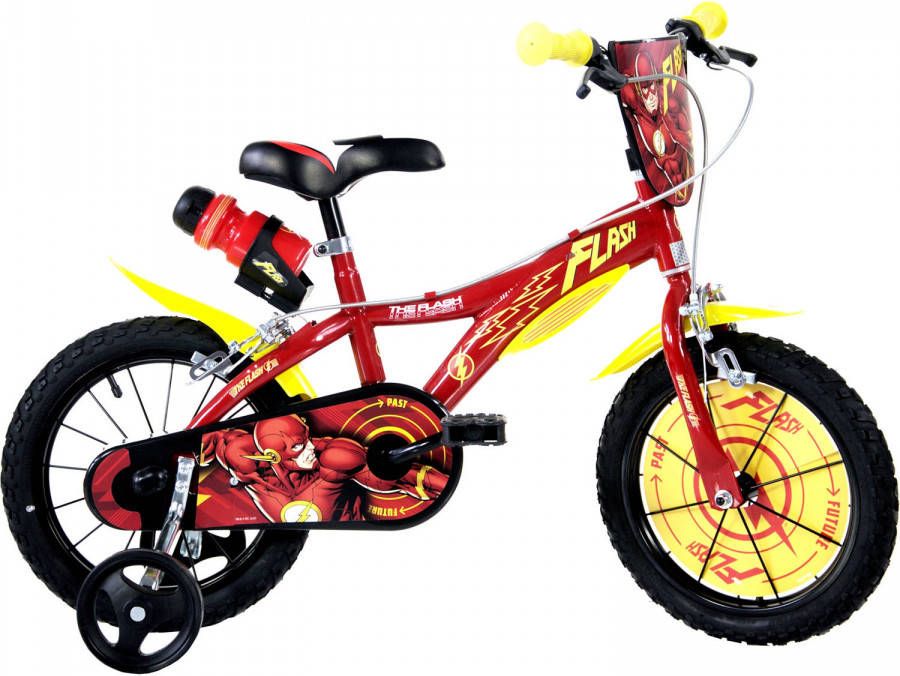 Dino Jongensfiets Flash 16 Inch 27 Cm Jongens Knijprem Rood/geel