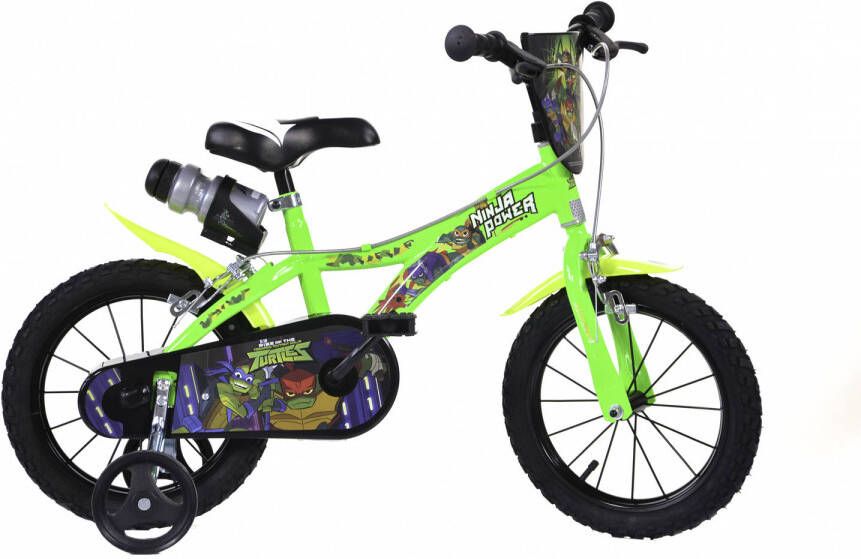 Dino Jongensfiets Ninja Turtles 16 Inch 27 Cm Junior Knijprem Groen