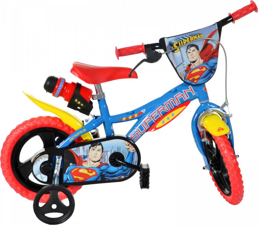 Dino Jongensfiets Superman 12 Inch 21 Cm Jongens Doortrapper Blauw/rood