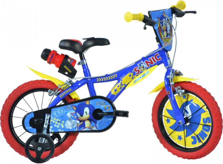 Dino Sonic 16 Inch 27 Cm Jongens Knijprem Blauw/geel