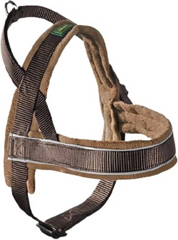 Hunter Harnas Norweger Racing Nylon Bruin&Cognac Hondenharnas 62x75x2.5 cm