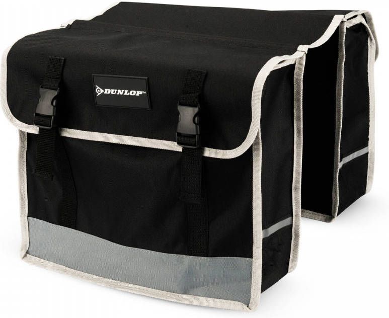 Dunlop Dubbele Fietstas 30 X 36 X 12 Cm Waterdicht Fluorescerend Zwart