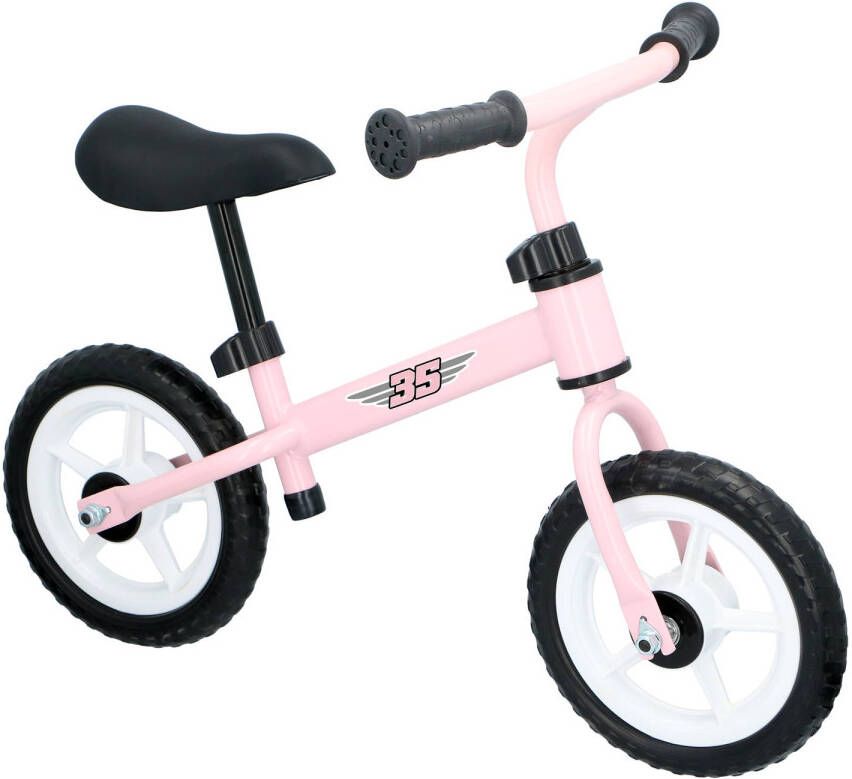 Eddy Toys Loopfiets Retro Uitstraling Verstelbaar Zadel Roze