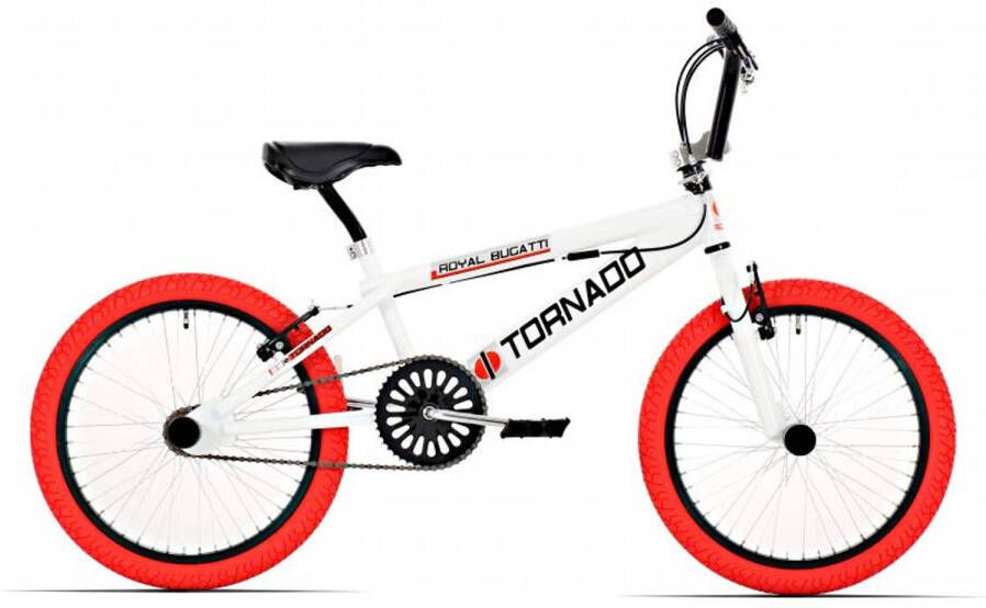 Fietsaccessoires Freestyle Bmx 20 Royal bugatti Wit Met Rode Banden