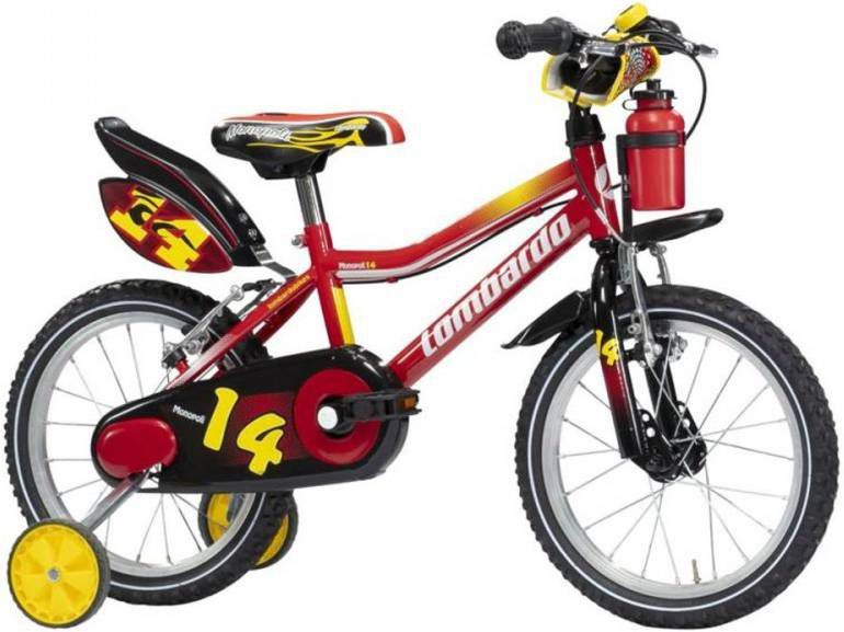 Lombardo Jongensfiets Monopoli 14 Inch 21 Cm Jongens V brakes Rood/geel
