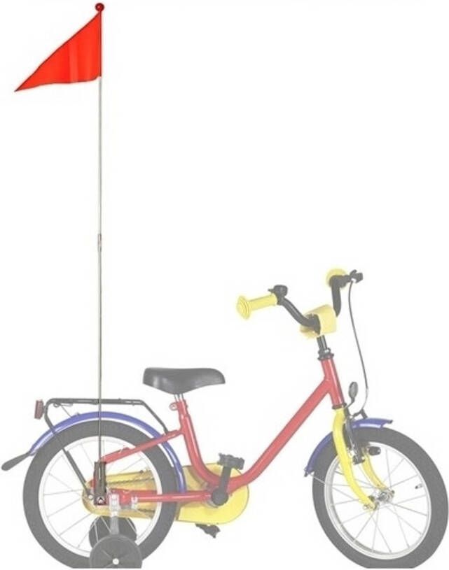 Merkloos Bike Fun Fietsvlag Oranje Fietsvlaggen