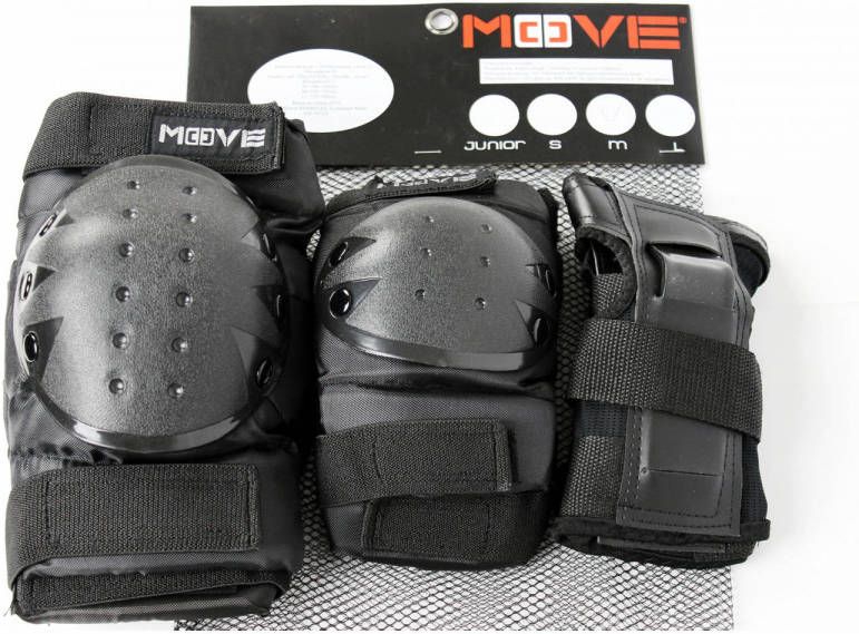 Move Skatebeschermset 3 delig Kinderen Junior Zwart