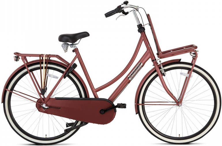Popal Transportfiets Dames Daily Dutch Basic+ 28 Inch 57 Cm Dames 3v Terugtraprem Rood