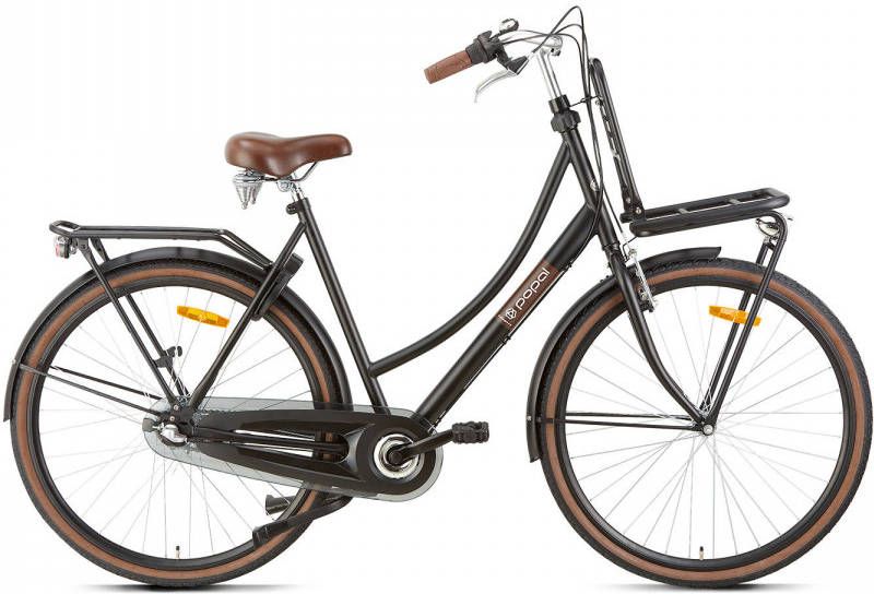 Popal Transportfiets County plus N3 Dames 50 cm Mat zwart Mat zwart