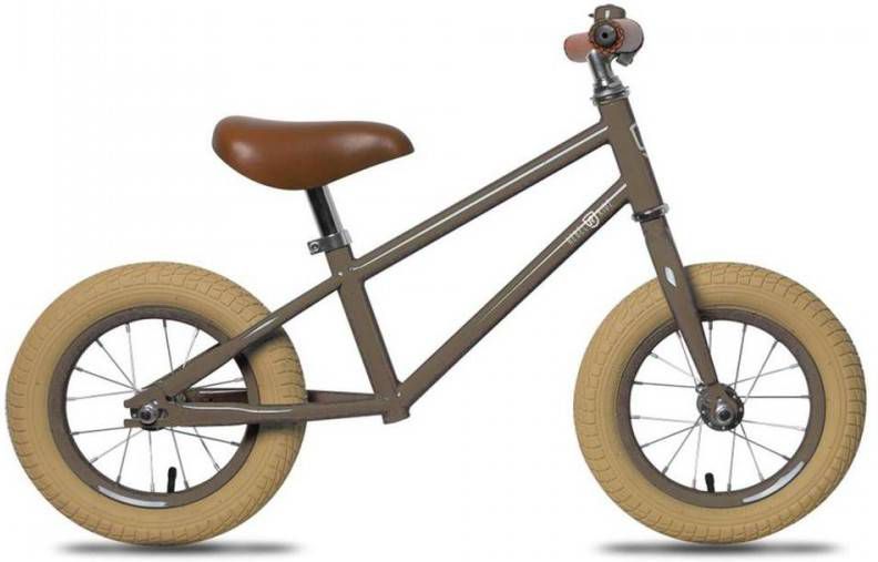 Fietsaccessoires Rebel Kids Loopfiets Met 2 Wielen Loopfiets Heinje 12 Inch Jongens Taupe