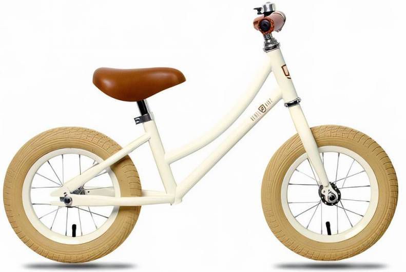Fietsaccessoires Rebel Kids Loopfiets Met 2 Wielen Loopfiets Sophie 12 Inch Meisjes Crème