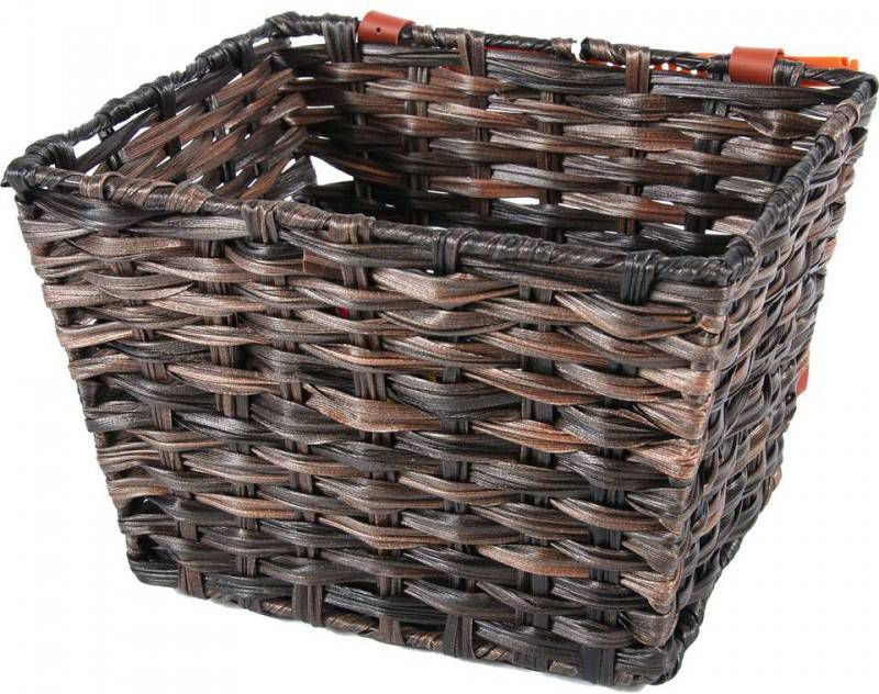 Volare Fietsmand Gevlochten Riet Bruin M Bruin
