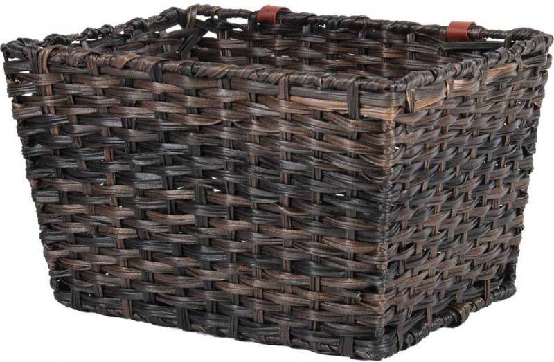 Volare Fietsmand Gevlochten Riet Bruin L Bruin