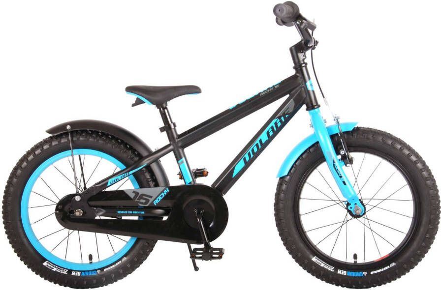 Volare Jongensfiets Rocky 16 Inch 26 Cm Jongens Terugtraprem Zwart/blauw