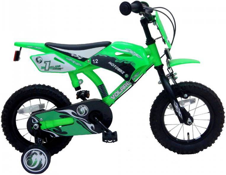 Volare Motobike kinderfiets jongens 12 inch groen