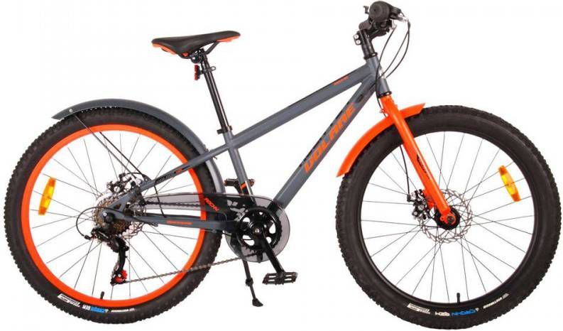 Volare Jongensfiets Rocky 24 Inch 31, 75 Cm Jongens 6v Mechanische Schijfrem Grijs/oranje
