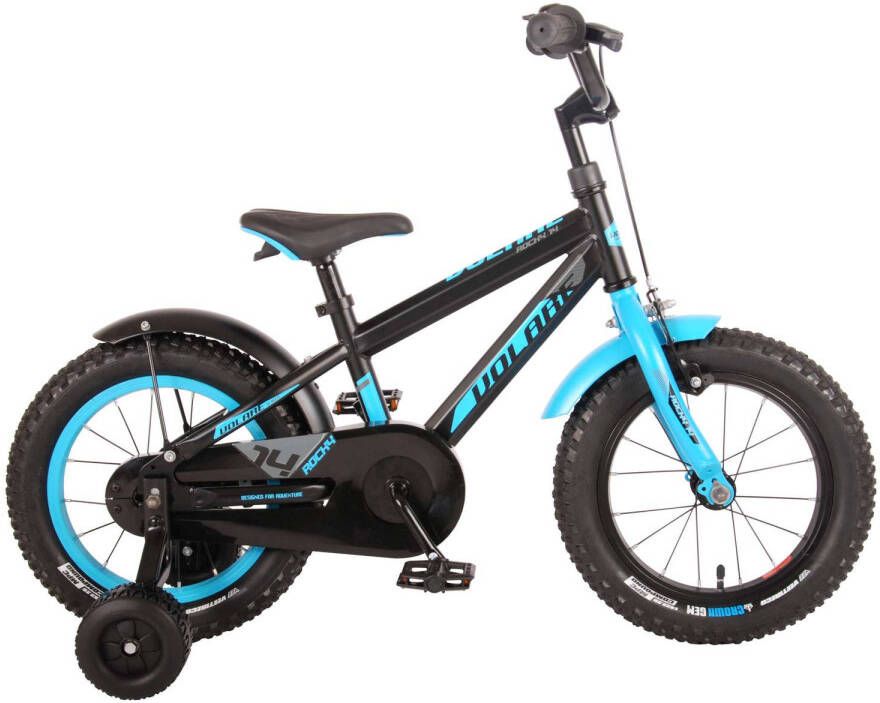 Volare Rocky Jongensfiets 14 Inch 23, 5 Cm Jongens Terugtraprem Zwart/blauw