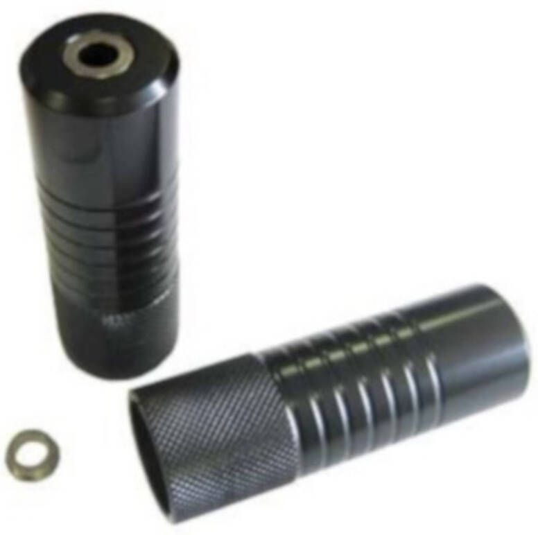 VWP Bmx Axle Pegs 38mm Set 10/14mm Zonder Draad Zwart