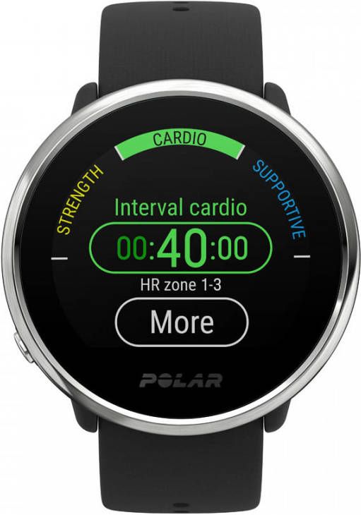 Polar Ignite Sporthorloge Zwart/Zilver M