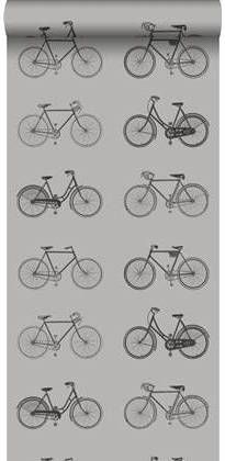 Esta Home ESTAhome behang fietsen licht warm grijs 128502 53 cm x 10, 05