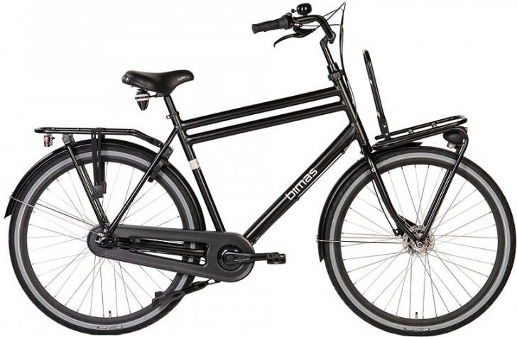 BIMAS Transportfiets A-3.3 heren mat zwart 57cm Zwart
