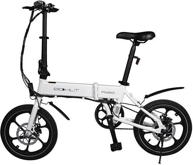 Bohlt R160WH elektrische vouwfiets 16" zwart Wit