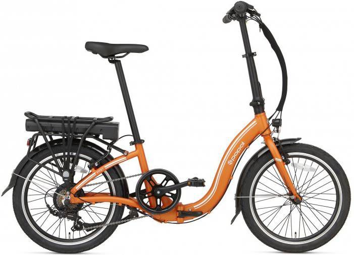 Popal E-folt 1.0 Elektrische Vouwfiets 20 Inch 20 Cm Unisex 6v V-brakes Oranje
