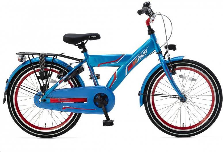 Popal Funjet X 20 Inch 34 cm Jongens Terugtraprem Blauw/Rood