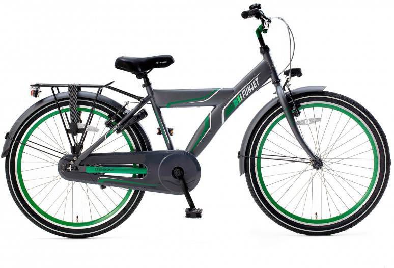 Popal Funjet X Jongensfiets 24 Inch Jongens Terugtraprem Groen/grijs