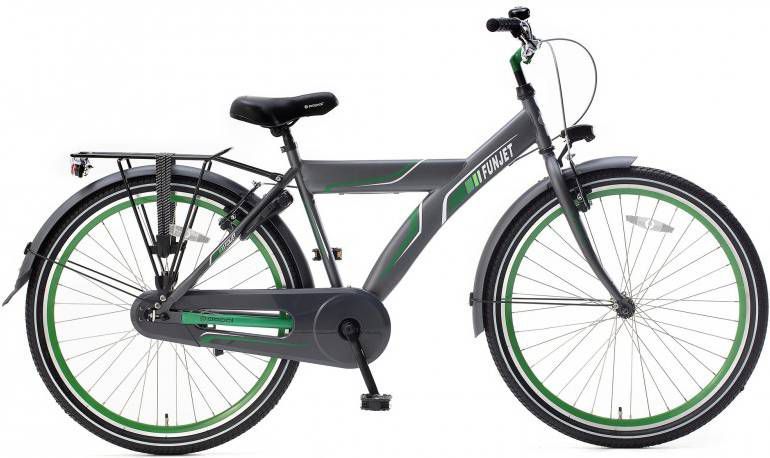 Popal Supersuper Jongensfiets Funjet 26 Inch 44 Cm Jongens Terugtraprem Grijs/groen