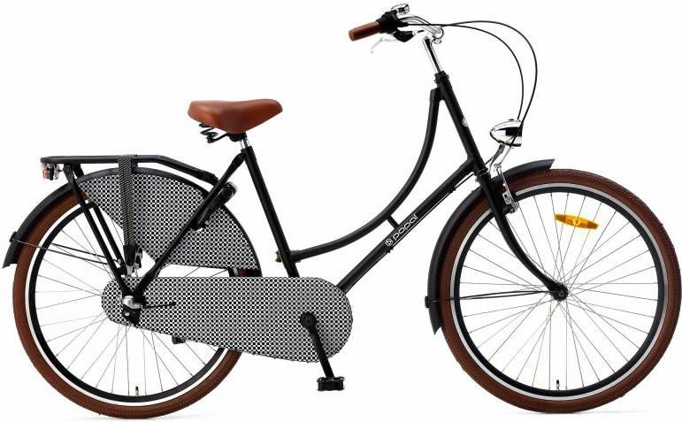 Popal Omafiets Meisjesfiets 26 Inch Meisjes 3v Terugtraprem Matzwart