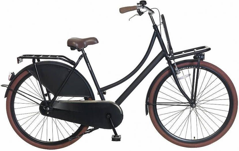 Popal Transportfiets Carrier N3 Dames 57 cm Mat zwart Mat zwart