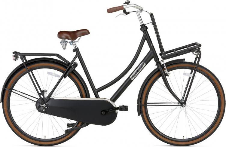 Popal Transportfiets Dames Daily Dutch Basic 28 Inch 57 Cm Dames Terugtraprem Matzwart