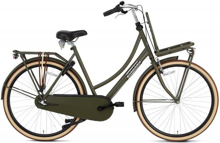 Popal Transportfiets Dames Daily Dutch Basic+ 28 Inch 50 Cm Dames 3v Terugtraprem Legergroen