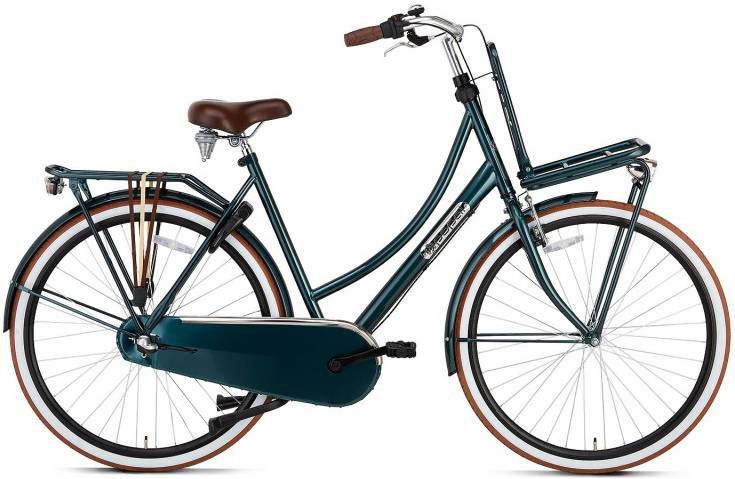 Popal Transportfiets Dames Daily Dutch Basic+ 28 Inch 57 Cm Dames 3v Terugtraprem Donkergroen