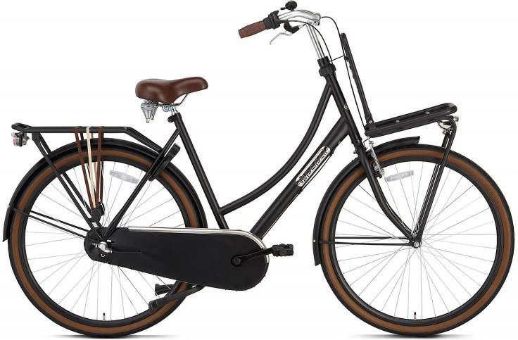 Popal Transportfiets Dames Daily Dutch Basic+ 28 Inch 50 Cm Dames 3v Terugtraprem Matzwart