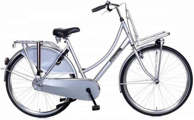 Popal Daily Dutch Basic 28 Inch 57 Cm Dames Terugtraprem Zilver