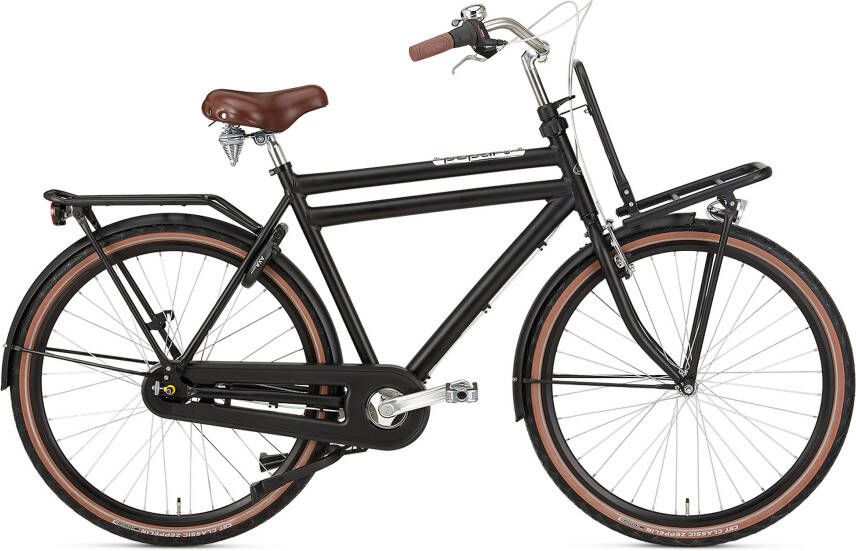 Popal Transportfiets daily dutch prestige Heren N7RB 65 cm Mat zwart Mat zwart