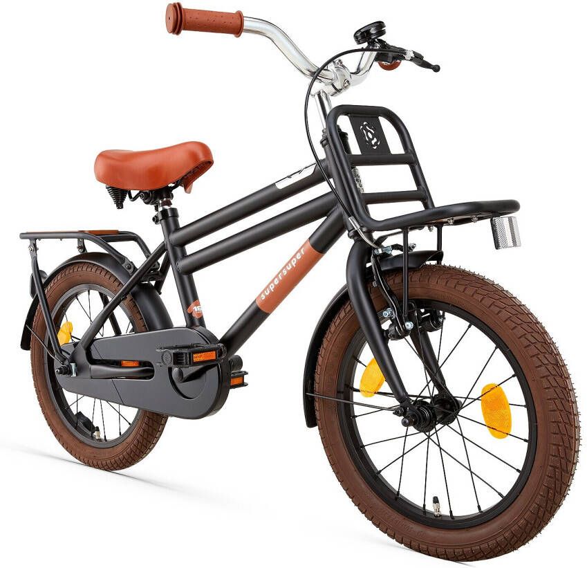 Supersuper Kinderfiets Cooper Bamboo 16 inch Zwart