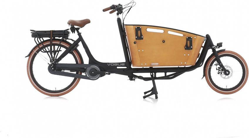 Vogue Elektrische bakfiets carry 2 Mat Zwart 468 Wh Mat zwart