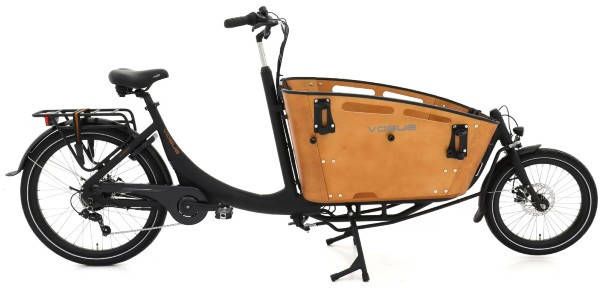 Vogue Elektrische bakfiets Superior 2 Uni Mat zwart bruin 468 Wh Bruin