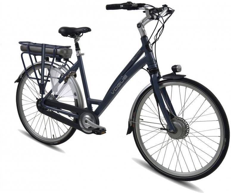 Vogue Elektrische fiets Solution Dames Mat Zwart Blauw 51cm 481 Watt Blauw