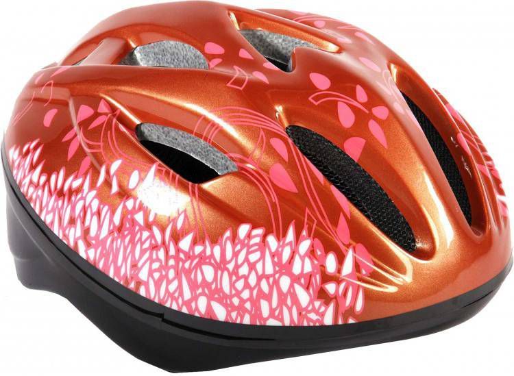 Volare Deluxe Fiets/skatehelm -- 55 Cm Brons/roze