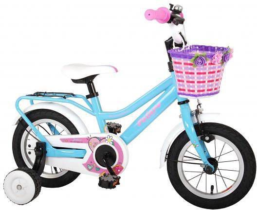 Volare Brilliant Meisjesfiets 12 Inch 21, 5 Cm Meisjes Terugtraprem Blauw/wit
